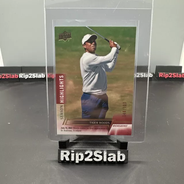 2024 Upper Deck Golf TIGER WOODS #78 UD Exclusives #48/100 SSP RARE - GOAT!