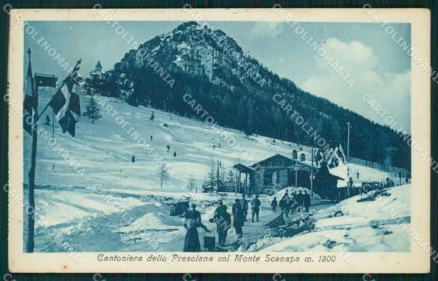 Bergamo Colere Cantoniera della Presolana Nevicata Sci cartolina VK0240