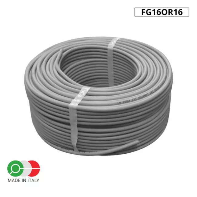 Cavo Fg16Or16 Tripolare 3 Poli 3 X 2,5 - 3G2,5 Mmq Doppia Guaina Per Esterno