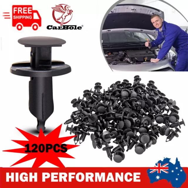 120PC Car Trim Body Clips Kit Rivets Retainer Auto Panel Bumper Plastic Fastener