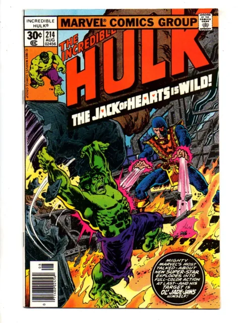 Incredible Hulk #214  Fn/Vf 7.0  "Hulk Vs Jack Of Hearts"