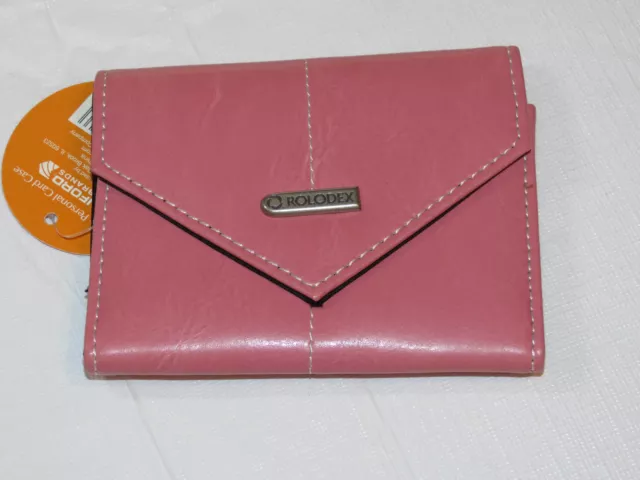 Rolodex Pink Ribbon Business Card Case 36-Card 1734451 **Missing transparent slv