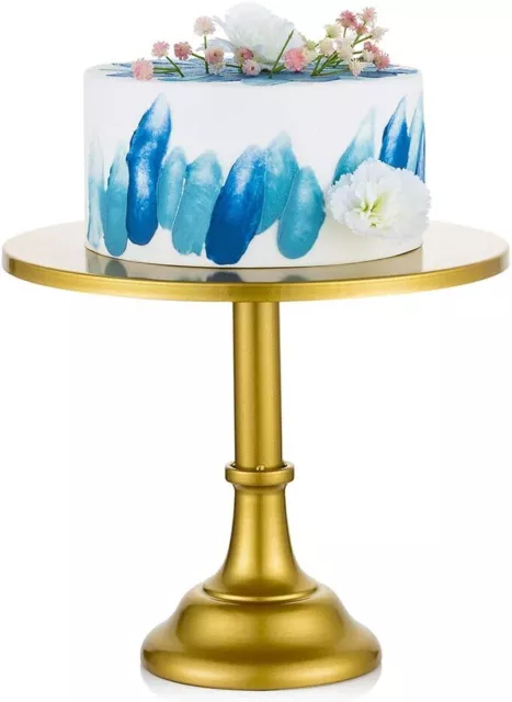 Nuptio Gold Kuchenständer 30 cm Durchmesser, Nachmittagsteeständer Metall rund Hochzeit