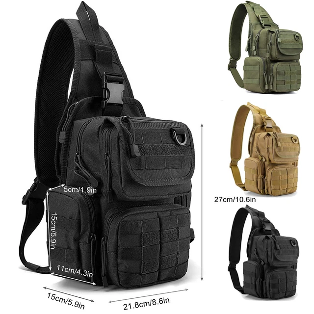 TACTICAL BACKPACK EDC Sling Bag Pack with Pistol Pocket Holster