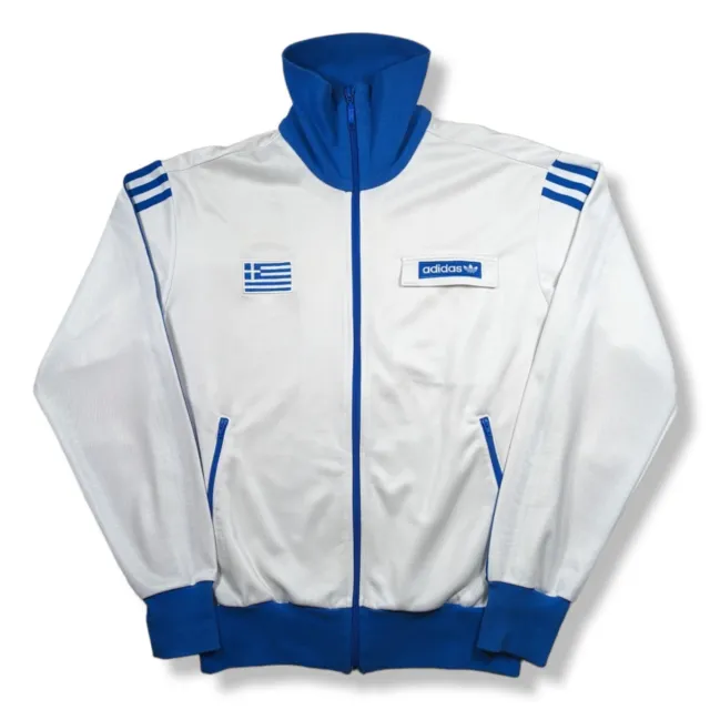 ADIDAS ORIGINALS GREECE Tracksuit Jacket Track Top White Hellas Men's ...