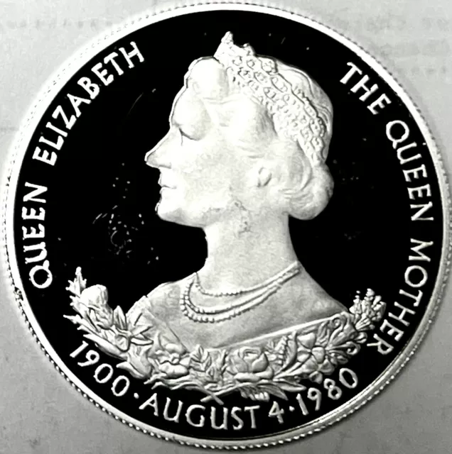 GUERNSEY - Queen Mother's 80th Birthday - Silver 25 Pence - 1980 - Proof!