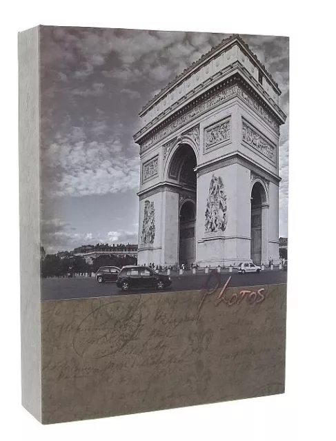 Grey Slip In Photo Album Holds 200 6 x 4" Photos Memo Area Paris France Travel