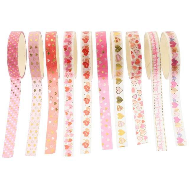 10 rollos Día de San Valentín Washi Paper Tapes diario álbum de fotos álbum de recortes