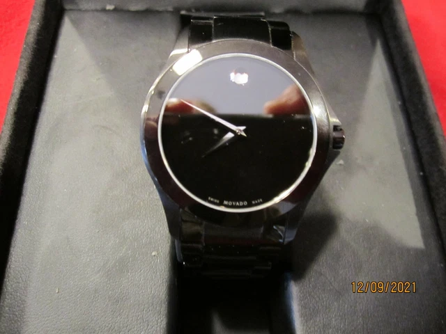 MOVADO Museum Orologio Acciaio Inox Nero Quadrante Cristallo Zaffiro 84G2.1855A 2