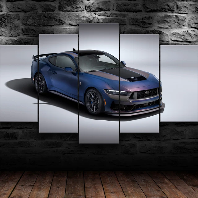 FORD MUSTANG 2024 Dark Horse Beast Car 5 Piece Canvas Wall Art Print