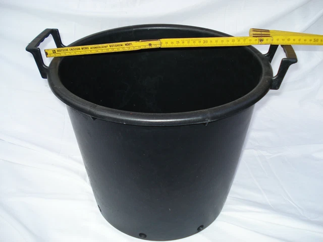 Geli Pflanzcontainer Mit Griffen & Ablauflöchern - Schwarz, 60x47 Cm, Für Innen & Außen, Robust & Transportfreundlich