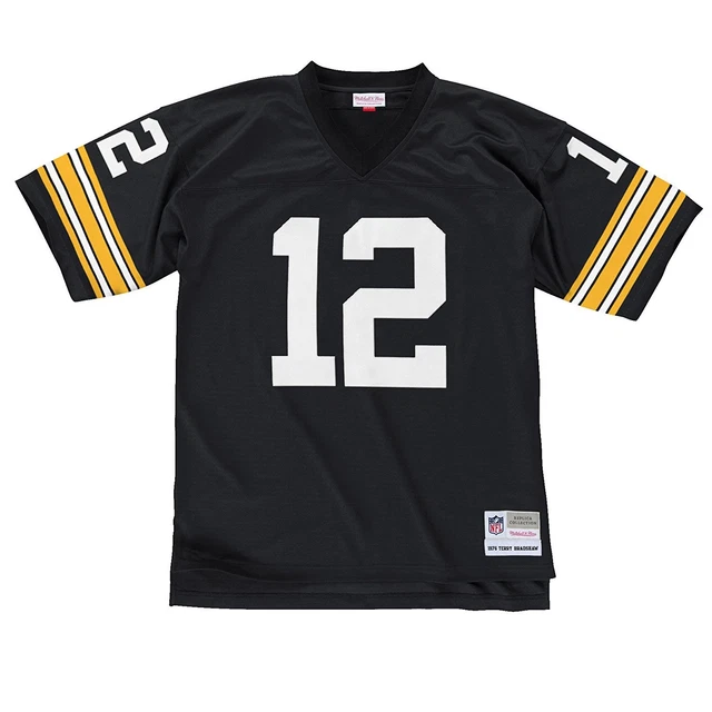 Mitchell & Ness Pittsburgh Steelers Terry Bradshaw #12 1976 Replica Jersey, M