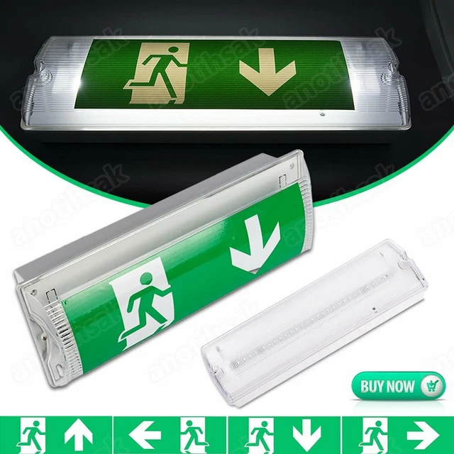 LED EMERGENCY LIGHT Bulkhead Exit Sign Maintained/Non Maintained Fire