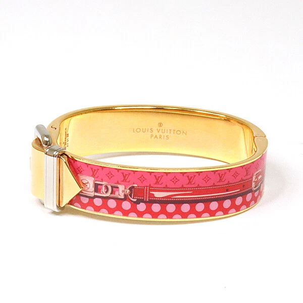 Louis Vuitton Brasserie Confidential Metal Enamel Bracelet SSize Inner D No.2719