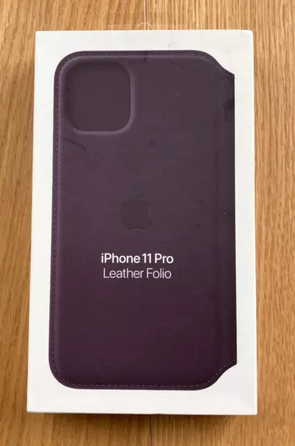 Apple Leather Folio, Klapphülle für iPhone 11 Pro - aubergine