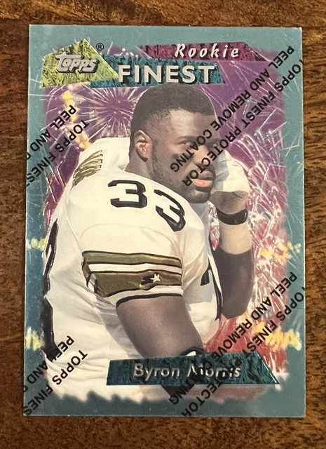 1995 Topps Finest Byron Morris . Pittsburgh Steelers #37