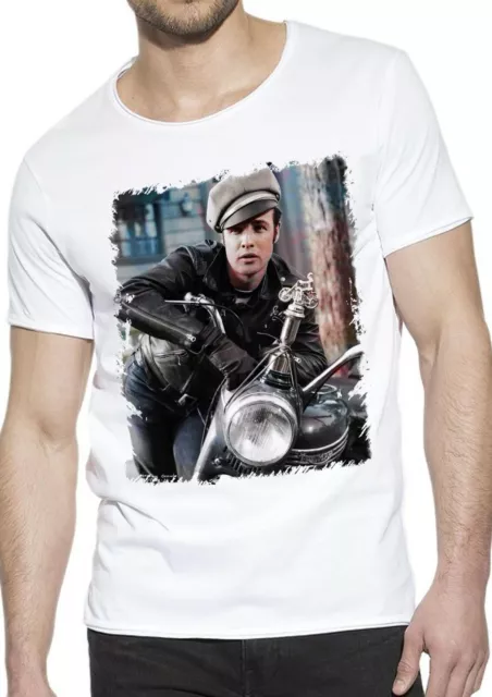 T-Shirt Marlon Brando Uomo Abbigliamento 100% Cotone Taglia dalla S a XXL 2