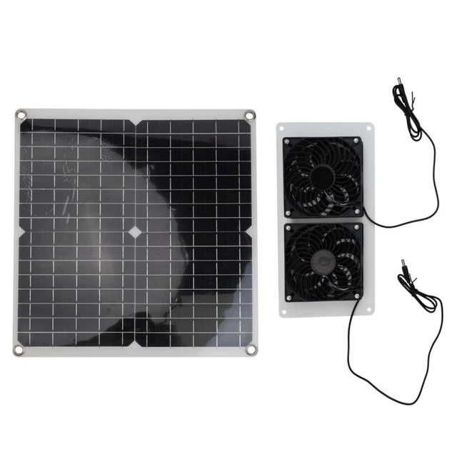 Chauffage Solaire Portable 30W - Pour Serre, Poulailler, Voiture, Camping - Kit Avec Panneau + Boîtier Batterie