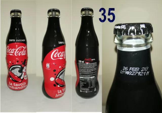 Bottiglia Coca Cola Zero Zuccheri Serie La Smorfia 82 La Tavola Imbandita  Nuova