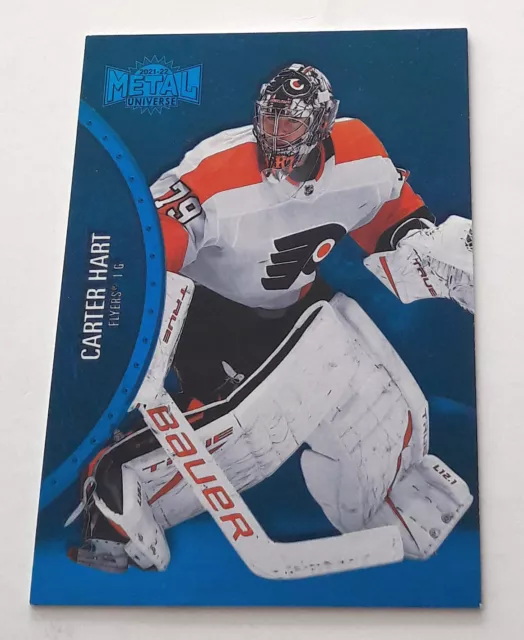 2021-22 Metal Universe Blue Spectrum #47 Carter Hart Philadelphia Flyers