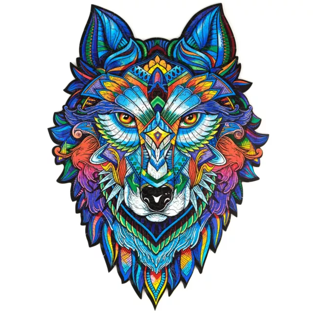 Unidragon Wooden Jigsaw Puzzles "Majestic Wolf" Wooden Puzzles for Adults - KS