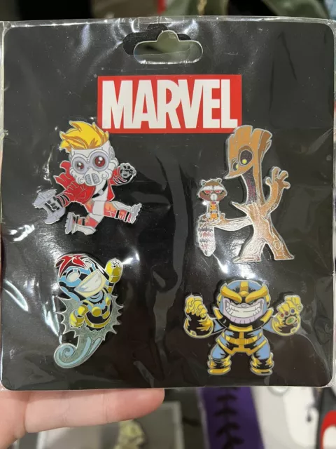 2015 SDCC Marvel Guardians Skottie Young 4 pins SET