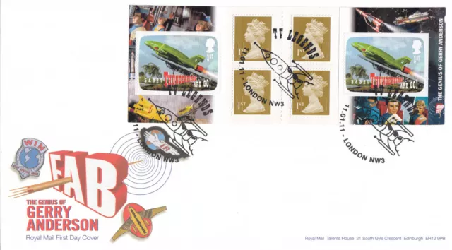 (130635) FAB Gerry Anderson Booklet GB RM FDC TV Legends London NW3 2011