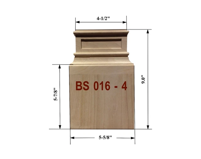 Colonial Solid Hardwood Molding Base Plinth Blocks 3