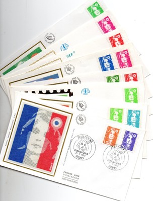 Lot De  Enveloppes 1Er Jour  France Marianne De Briat