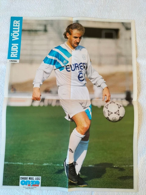CLIPPING POSTER FOOTBALL 1989-1990 OLYMPIQUE LYON KABONGO GARDE GENESIO N'GOTTY
