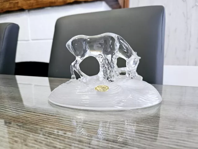 Figurine Cheval Avec Son Poney Cristal D'arques