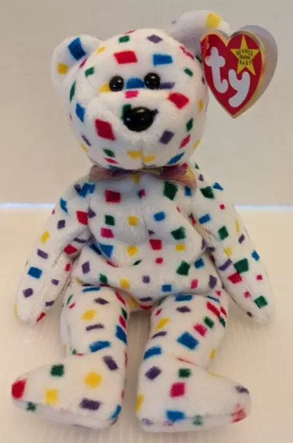 Ty Beanie Baby Ty 2K 2000 Millennium Y2k Bear Confetti Vintage Retired Plush Toy