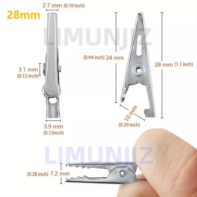 10 x abrazaderas de cocodrilo mini abrazadera clip de cocodrilo muy potente 28mm