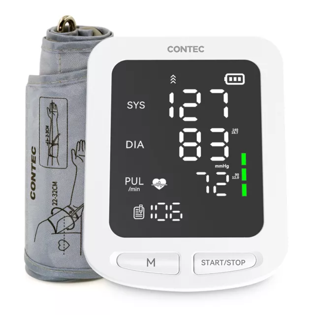 CONTEC Digital Upper Arm Blood Pressure Monitor NIBP Machine Adult cuff FDA USA