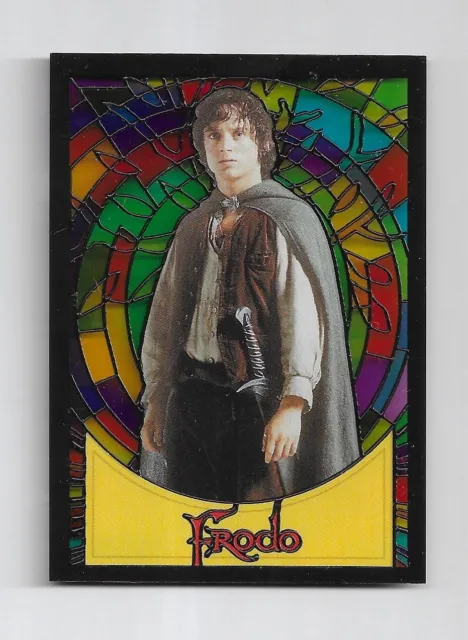 Lord of the Rings Evolution 2006 Stained Glass Card S4 Frodo  Elijah Wood