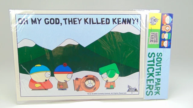 Stickers Autocollant 20Cm X 15Cm  South Park Comedy Central Vintage 2000