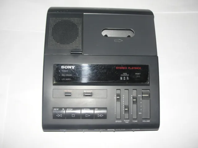Sony BM-87DST Desktop Cassette Transcriber POWERS on good of parts/servicing 3