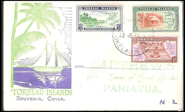 Tokelau Islands 1948 'Carthew's, Pahiatua' Souvenir Cover (Jf)