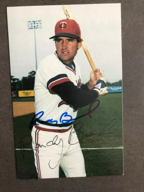 Minnesota Twins RANDY BUSH autographed 1983 Team Issue Postcard