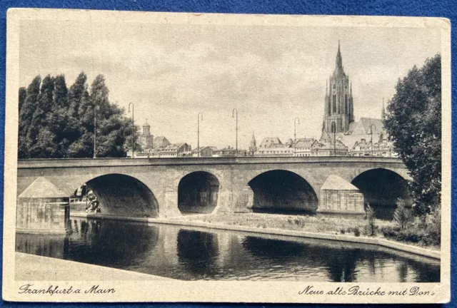 AK Frankfurt am Main 1932 Neue alte Brücke mit Dom