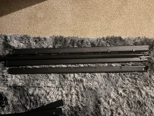 Privacy Bed Rails BLACK METAL BED Frame Parts/Rails with Screws & Brackets, Small Double ...