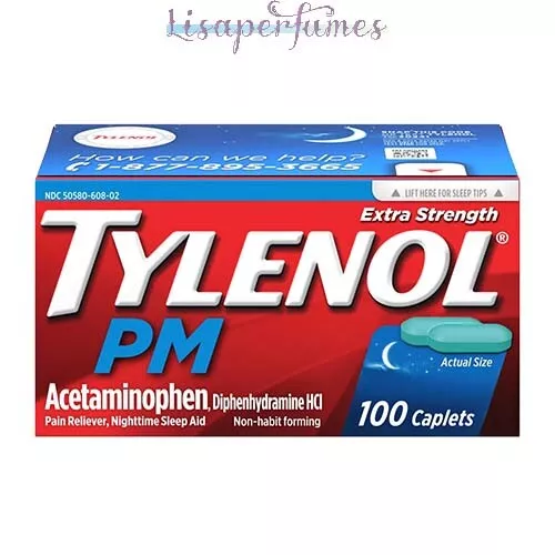 Tylenol PM Extra Strength Pain Reliever Nighttime Sleep Aid 100 Caplets NIB Tylenol PM Extra Strength Pain Reliever Nighttime Sleep Aid 100 Caplets NIB