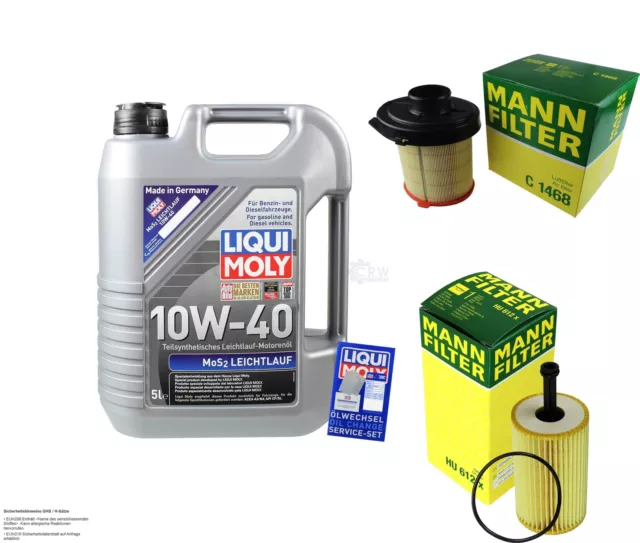 Mann-Filter Inspección Set Liqui Moly 5L 10W-40 para Peugeot 106 II