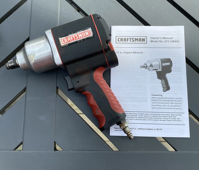 CRAFTSMAN 875.168820 1/2 Inch Impact Wrench Pneumatic Air Tool 64.99