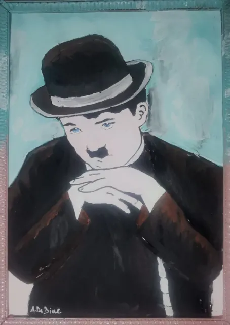 Quadro moderno C. Chaplin con cornice