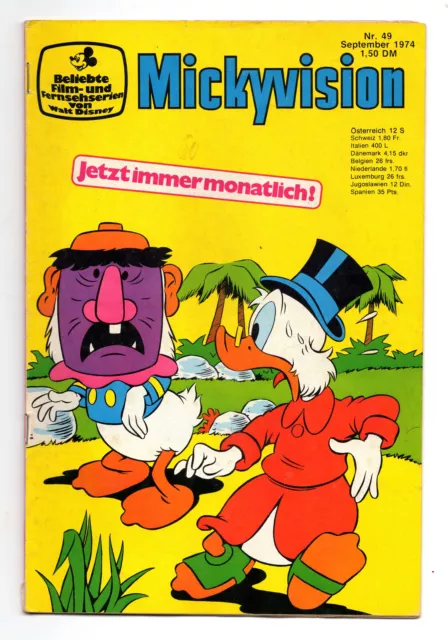 Micky Vision n°49  - Ehapa Stuttgart - Walt Disney - Donald - 09/1974