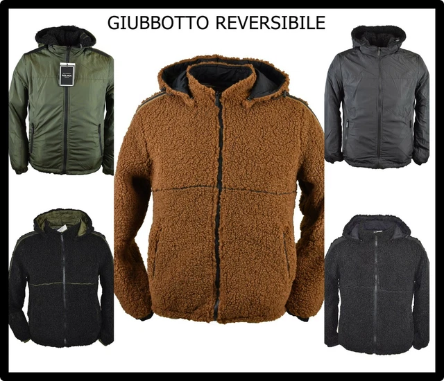 giubbotto uomo invernale giubbino di pelliccia piumino giacca impermeabile m l