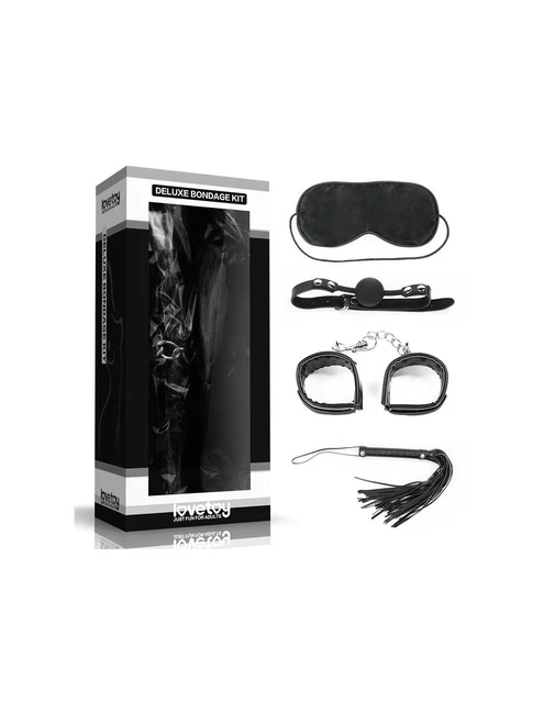 Kit Bondage Deluxe 4 Unidades Negro