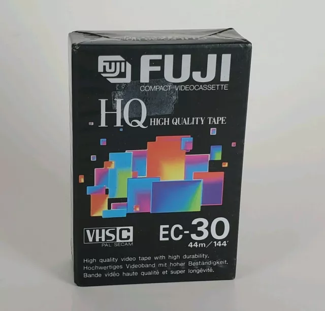 Fuji EC-30 Blank VHS Tapes HQ General Purpose VCR Video Cassette Sealed