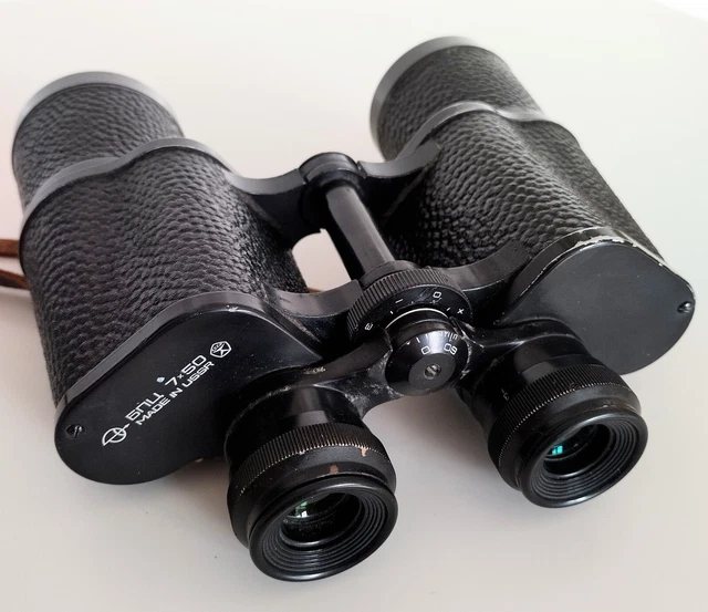 GOOD VINTAGE RUSSIAN Binoculars 7x50 + Case Made in USSR £28.50